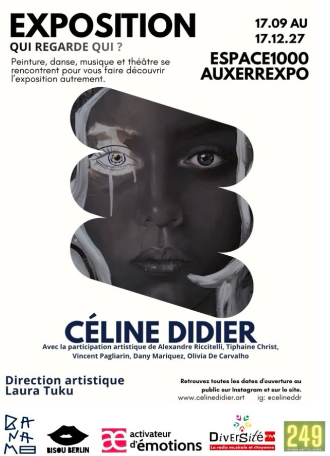 Affiche du vernissage de Céline Didier, artiste peintre